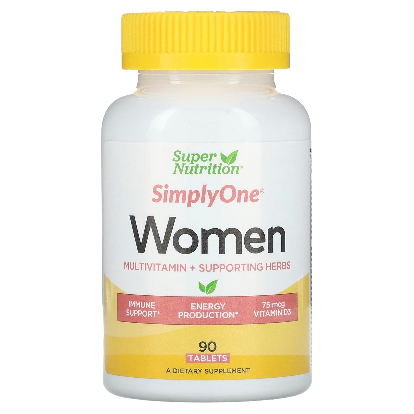 Super Nutrition-SimplyOne-Women’s Multivitamin + Supporting Herbs-90 Tablets