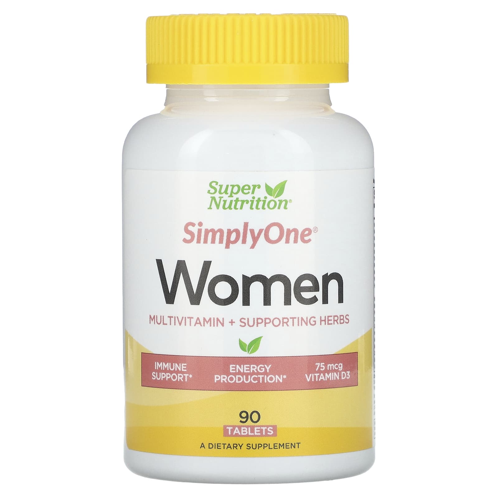 Super Nutrition-SimplyOne-Women’s Multivitamin + Supporting Herbs-90 Tablets