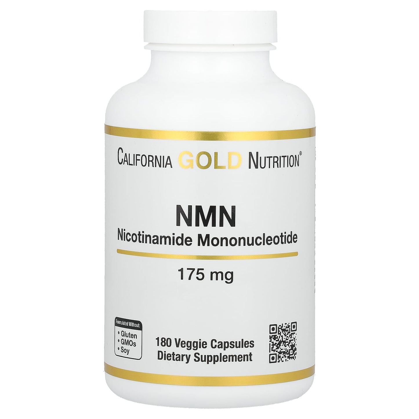 California Gold Nutrition-NMN-175 mg -180 Veggie Capsules