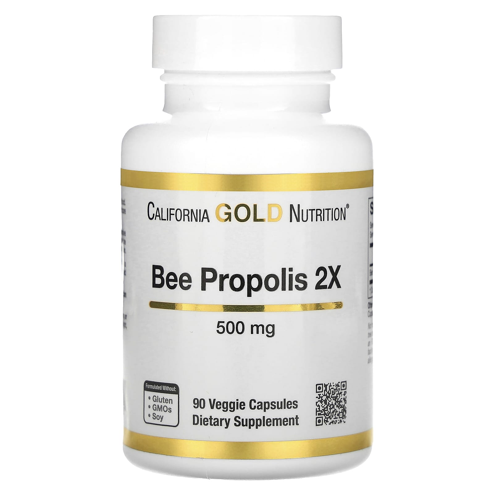 California Gold Nutrition-Bee Propolis 2X-Concentrated Extract-500 mg-90 Veggie Caps