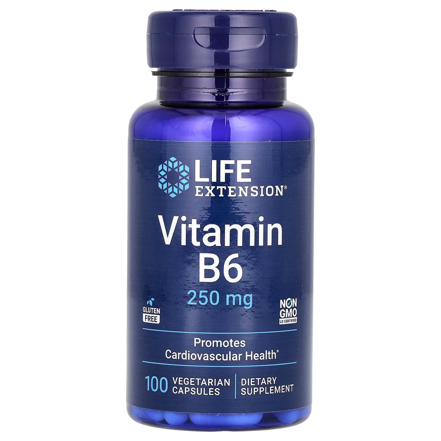Life Extension-Vitamin B6-250 mg-100 Vegetarian Capsules