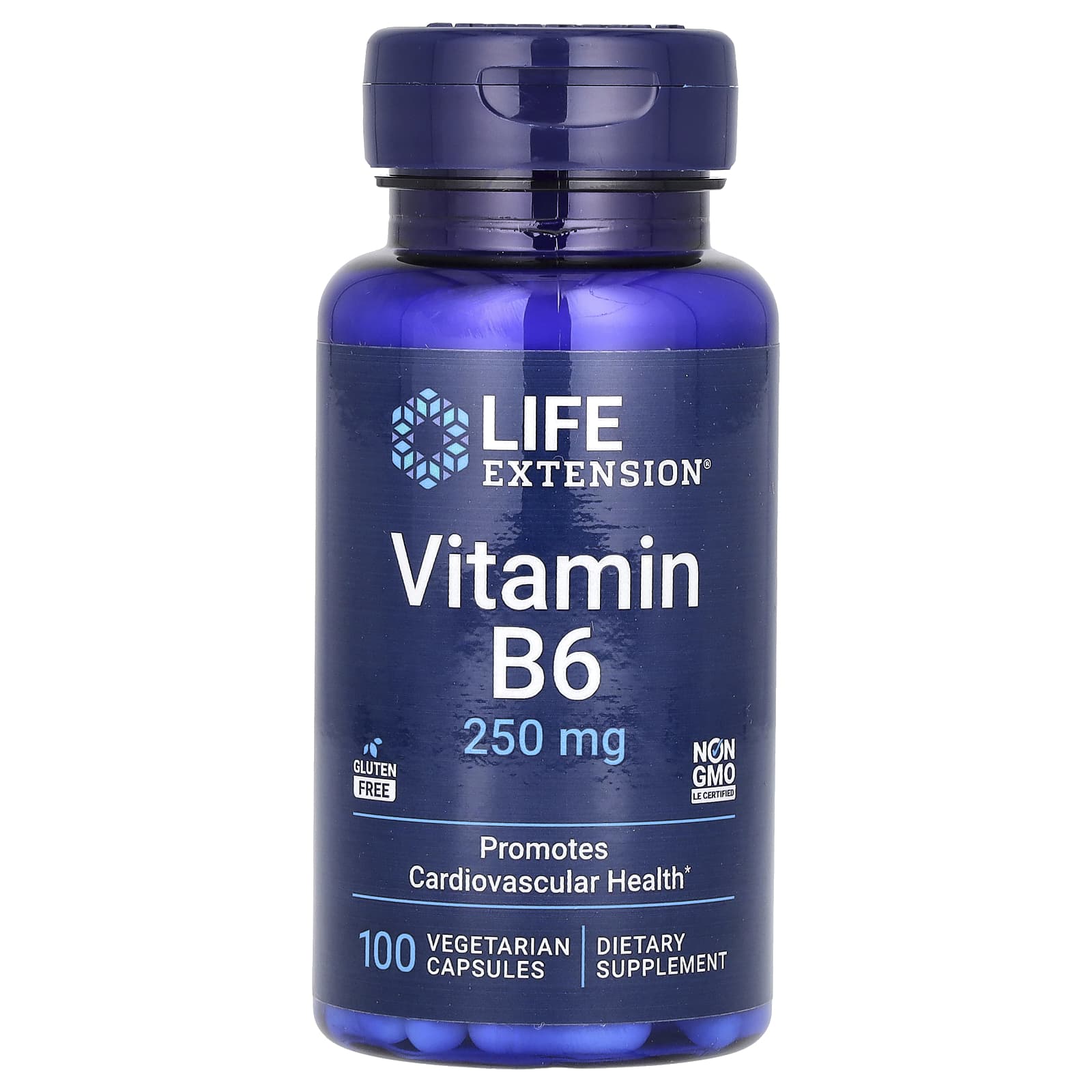 Life Extension-Vitamin B6-250 mg-100 Vegetarian Capsules