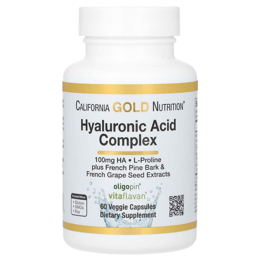 California Gold Nutrition-Hyaluronic Acid Complex-60 Veggie Capsules