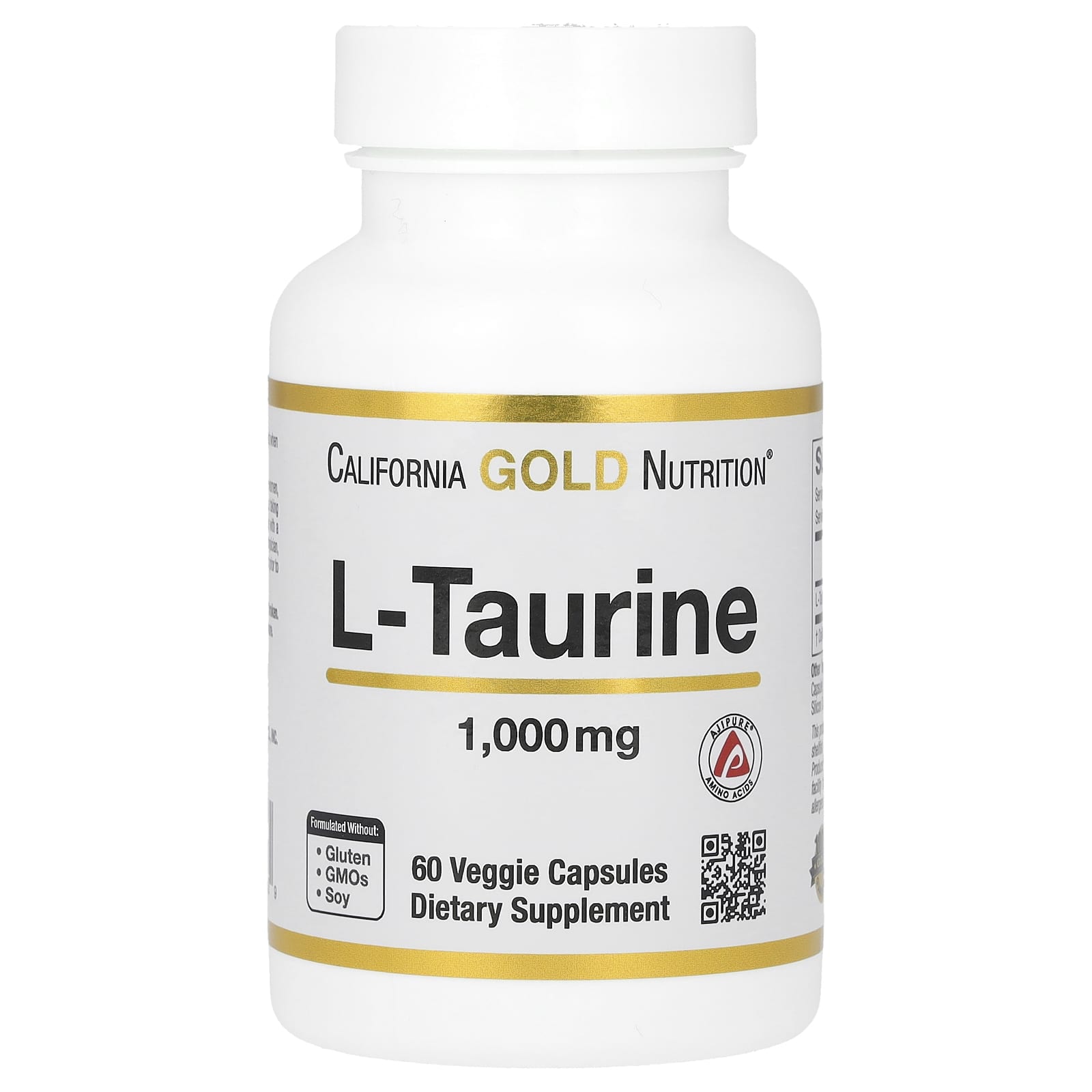 California Gold Nutrition-L-Taurine-1,000 mg-60 Veggie Capsules