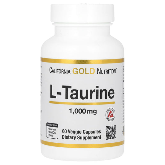 California Gold Nutrition-L-Taurine-1,000 mg-60 Veggie Capsules