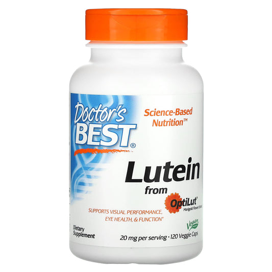 Doctor's Best-Lutein from OptiLut-20 mg-120 Veggie Caps (10 mg per Capsule)