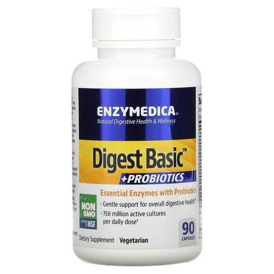 Enzymedica-Digest Basic + Probiotics-90 Capsules