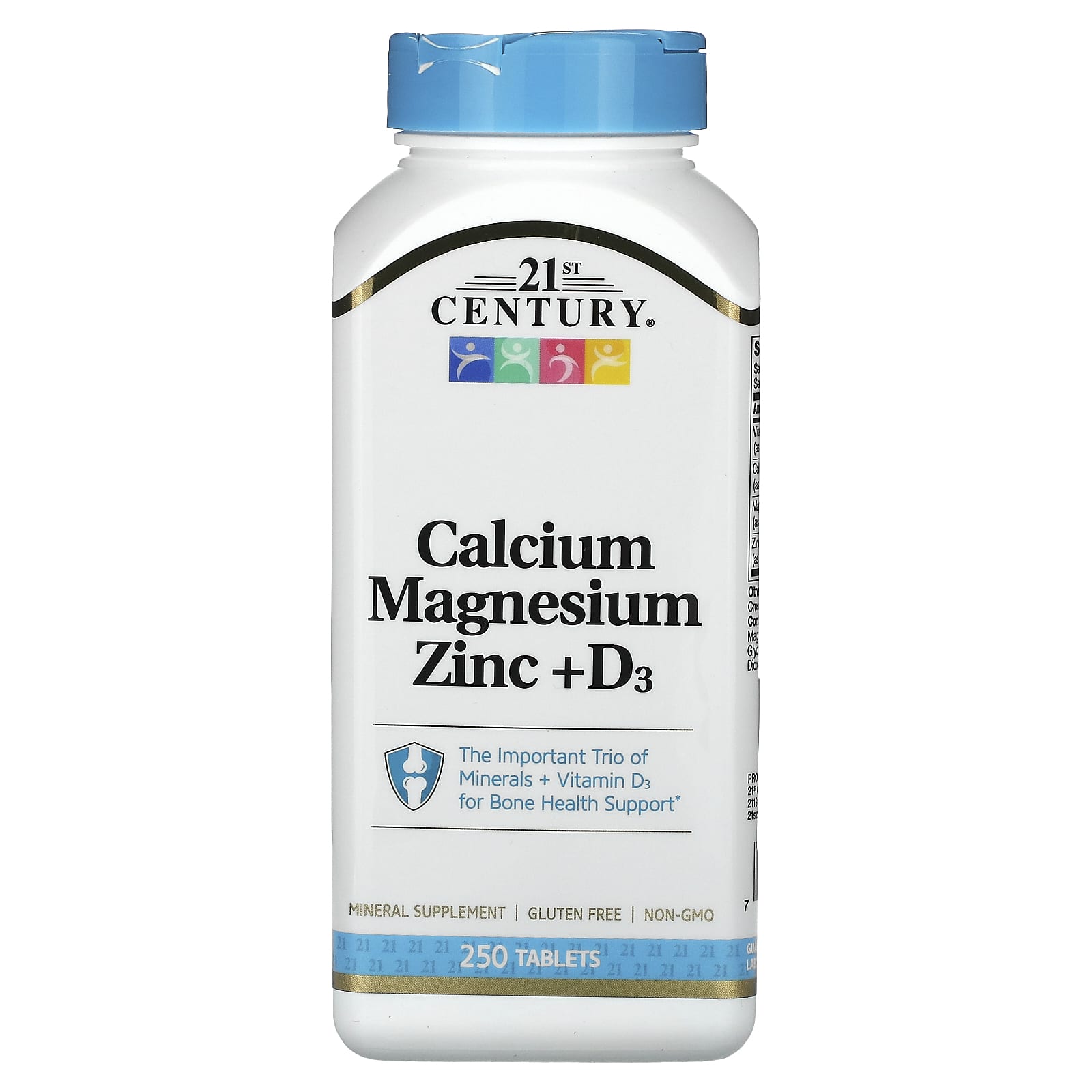 21st Century-Calcium Magnesium Zinc + D3-250 Tablets