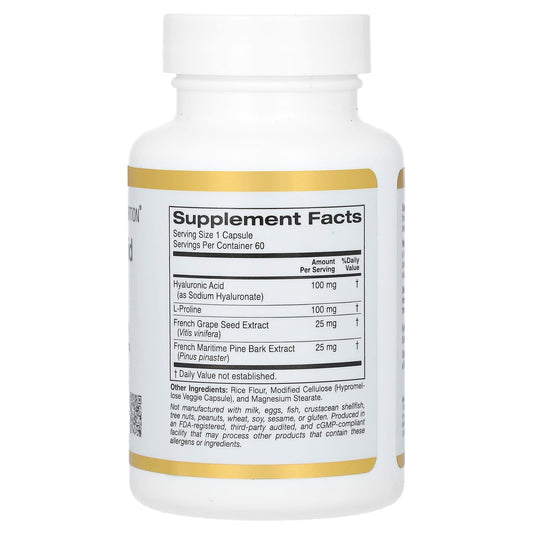 California Gold Nutrition, Hyaluronic Acid Complex, 60 Veggie Capsules