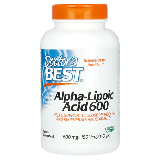 Doctor's Best-Alpha-Lipoic Acid 600-600 mg-180 Veggie Caps