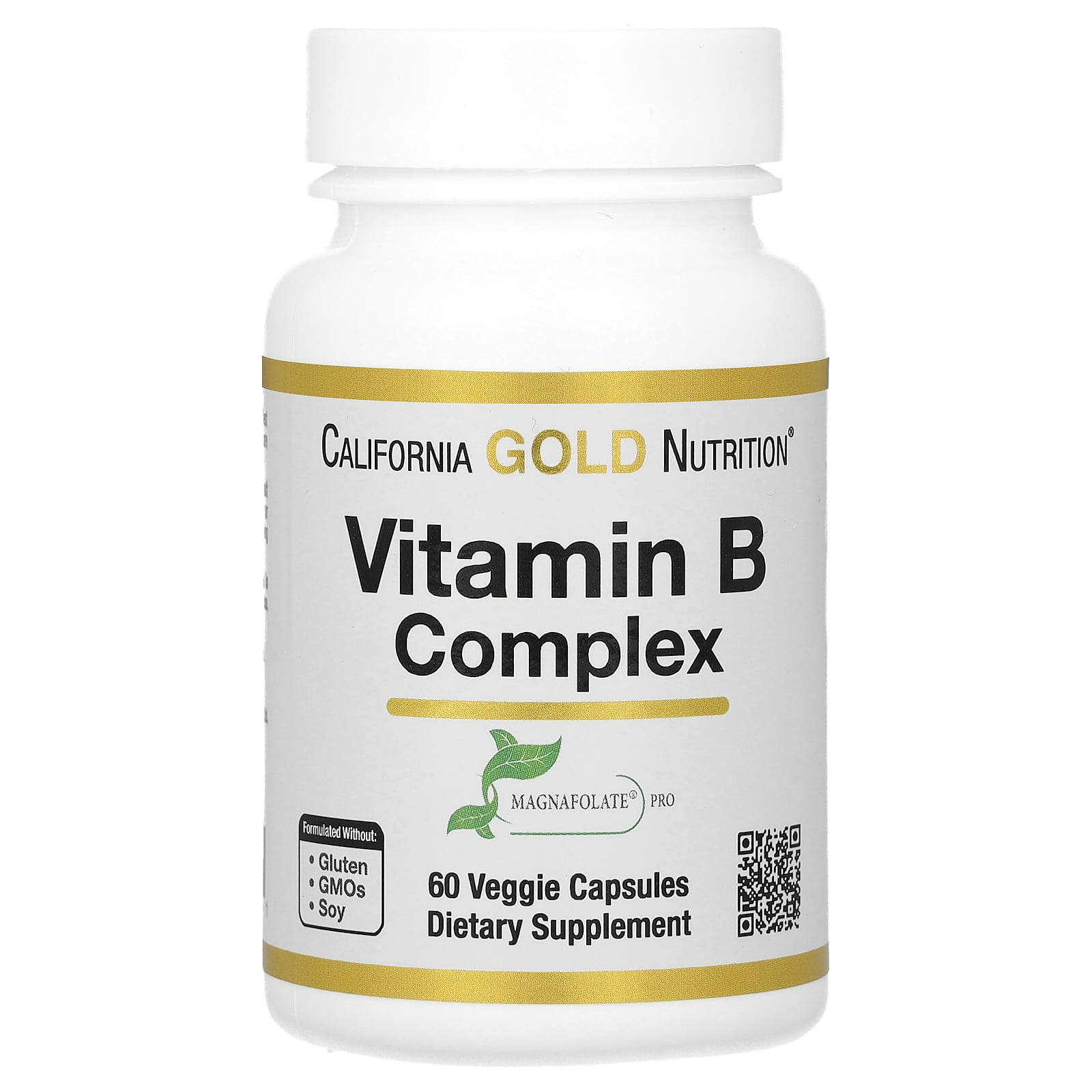 California Gold Nutrition-Vitamin B Complex-60 Veggie Capsules