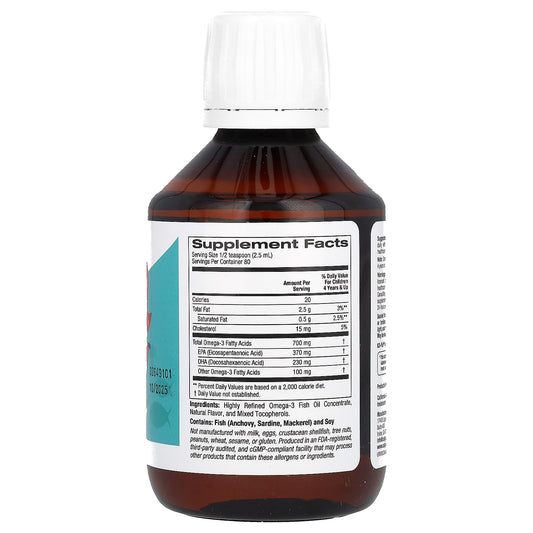 California Gold Nutrition, Norwegian Kids Omega-3 Fish Oil, Natural Lemon Flavor, 6.7 fl oz. (200 ml)