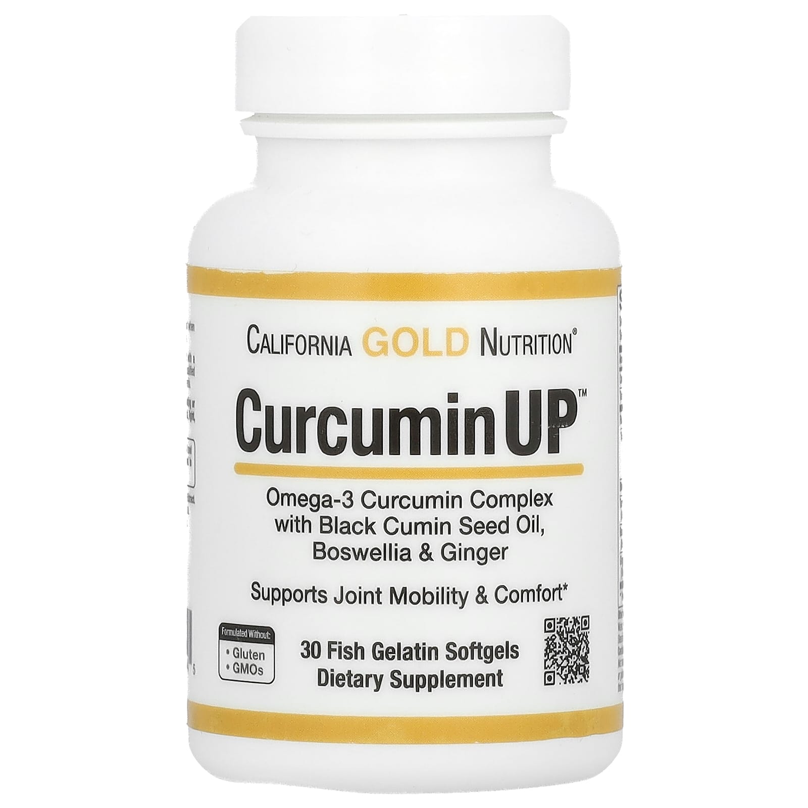 California Gold Nutrition-CurcuminUP-30 Fish Gelatin Softgels