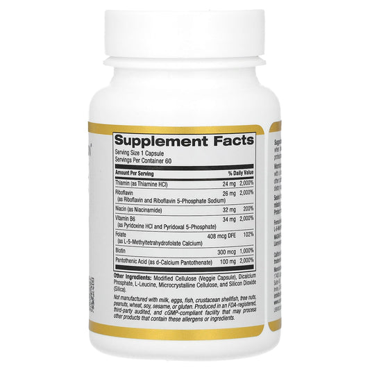 California Gold Nutrition, Vitamin B Complex, 60 Veggie Capsules