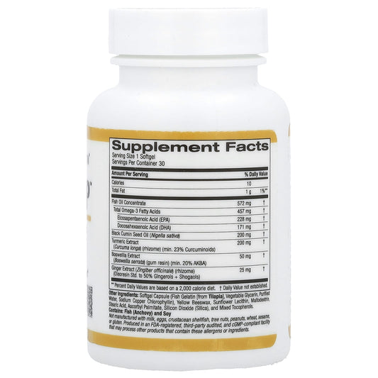 California Gold Nutrition, CurcuminUP, 30 Fish Gelatin Softgels
