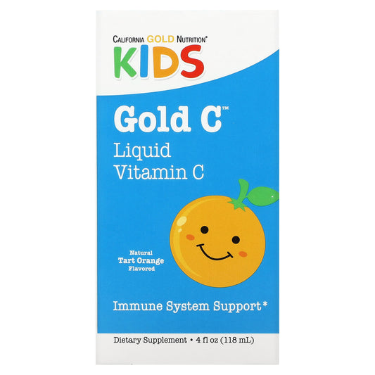 California Gold Nutrition-KIDS Gold C-Liquid Vitamin C-Tart Orange Flavor-4 fl oz (118 ml)