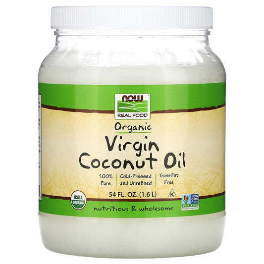 NOW Foods-Real Food-Organic Virgin Coconut Oil-54 fl oz (1.6 L)