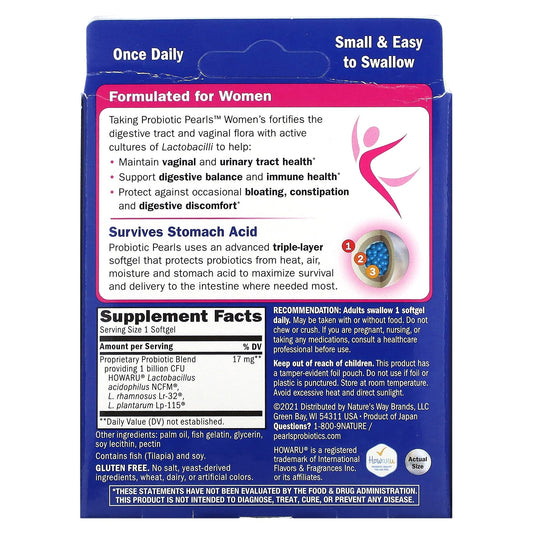 Nature's Way, Probiotic Pearls Women's, Vaginal & Digestive Health , 90 Softgels