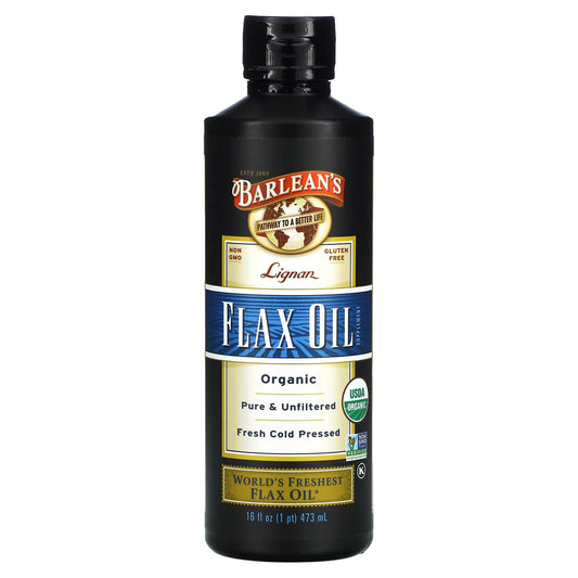 Barlean's-Organic Lignan Flax Oil Supplement-16 fl oz (473 ml)