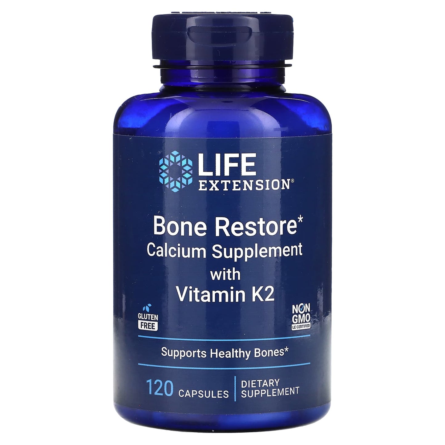 Life Extension-Bone Restore-Calcium Supplement with Vitamin K2-120 Capsules