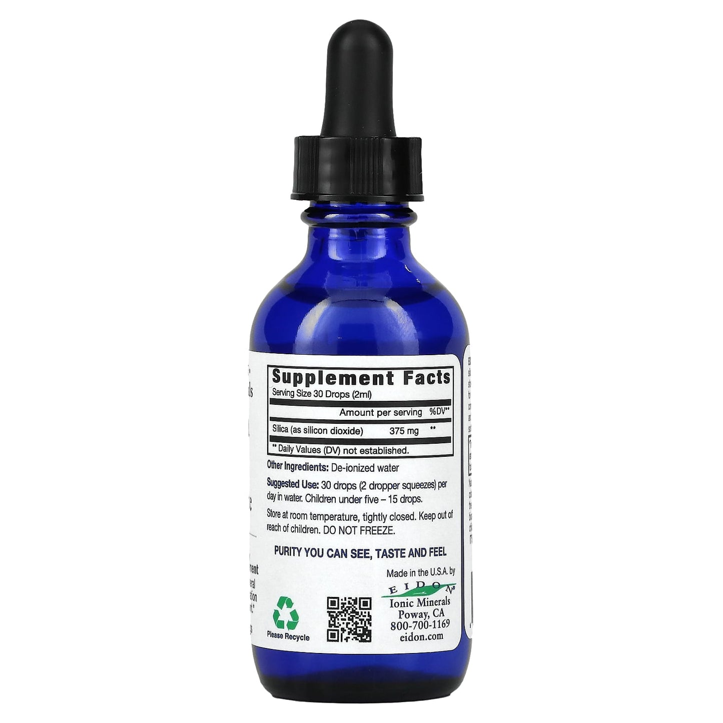 Eidon Ionic Minerals, Silica, Liquid Concentrate, 2 oz (60 ml)