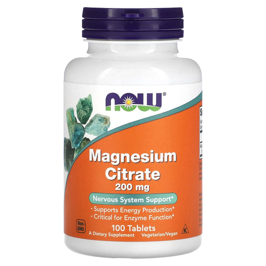 NOW Foods-Magnesium Citrate-200 mg-100 Tablets
