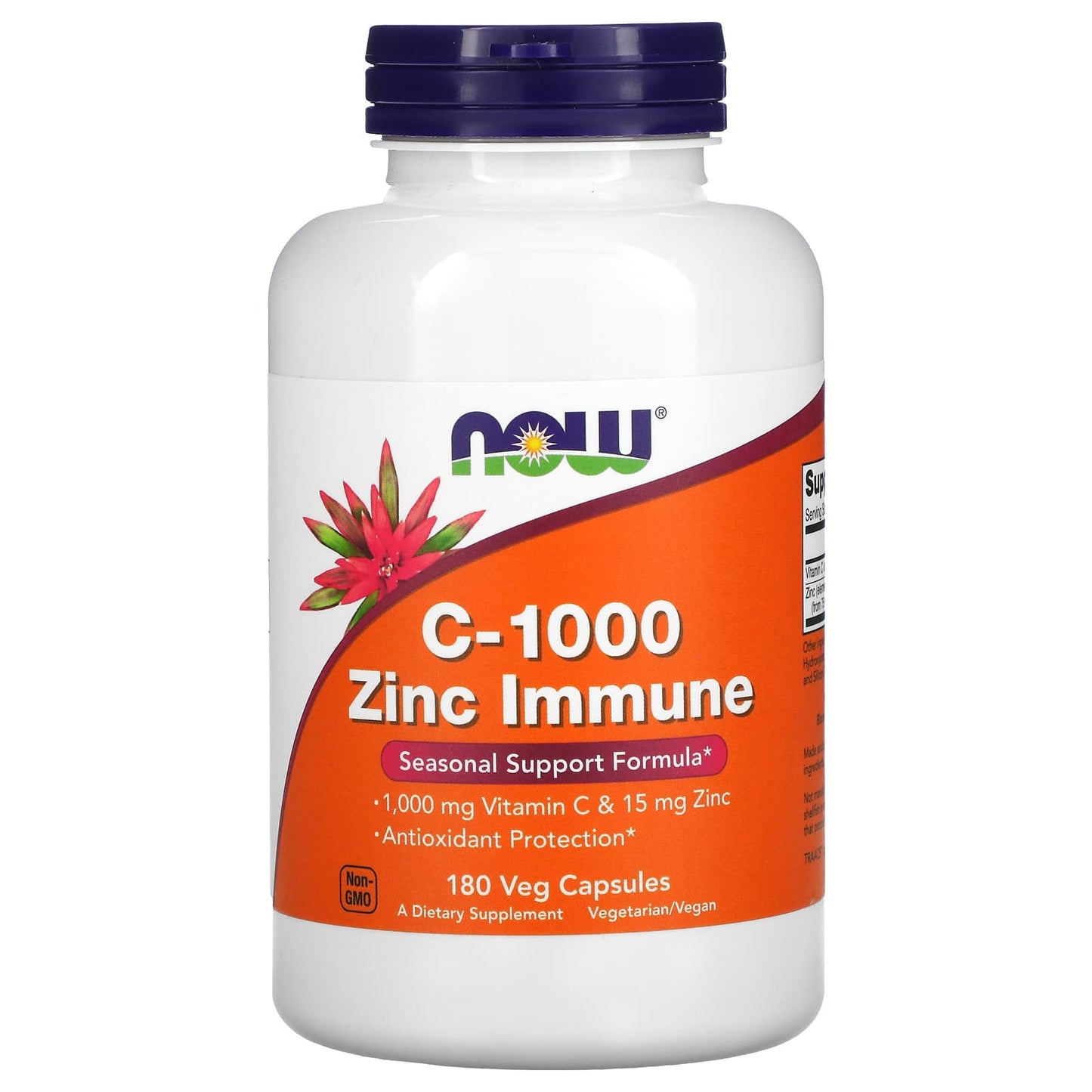 NOW Foods-C-1000 Zinc Immune -180 Veg Capsules