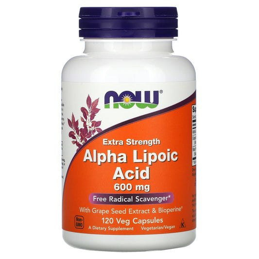 NOW Foods-Alpha Lipoic Acid-Extra Strength-600 mg-120 Veg Capsules