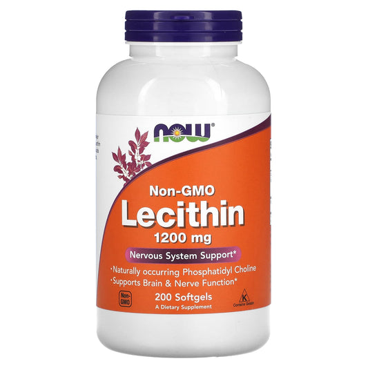 NOW Foods-Non-GMO Lecithin-1,200 mg-200 Softgels