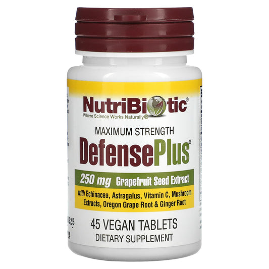 NutriBiotic-DefensePlus-Maximum Strength-45 Vegan Tablets