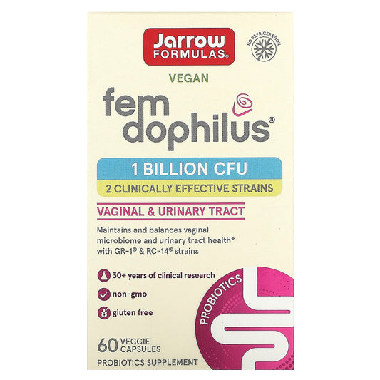 Jarrow Formulas-Vegan Fem Dophilus-1 Billion CFU-60 Veggie Capsules