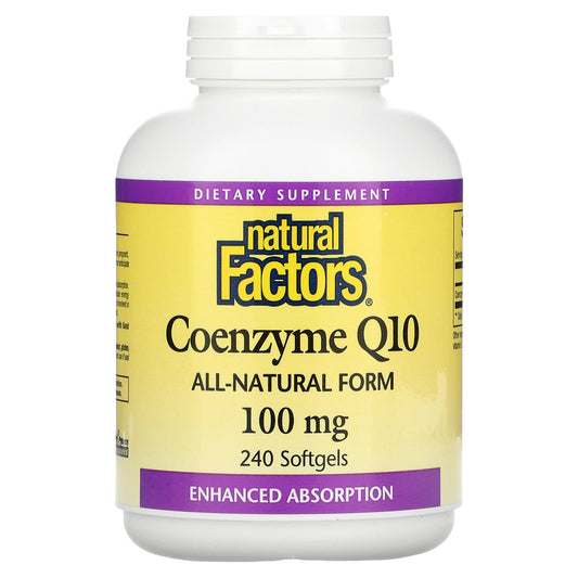 Natural Factors-Coenzyme Q10-100 mg-240 Softgels
