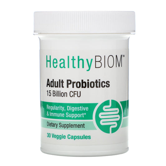 HealthyBiom-Adult Probiotics-15 Billion CFU-30 Veggie Capsules