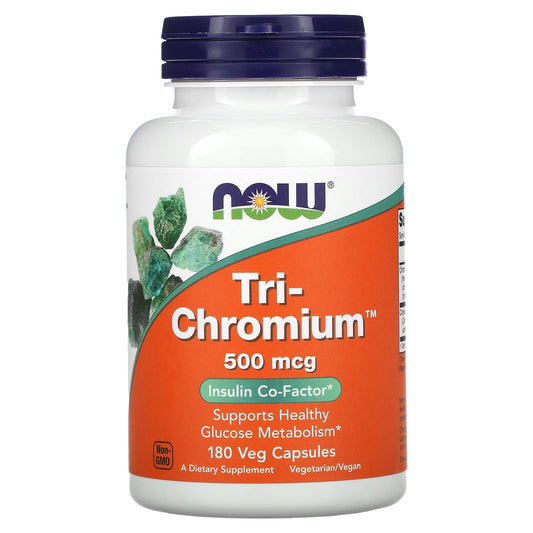NOW Foods-Tri-Chromium-500 mcg-180 Veg Capsules