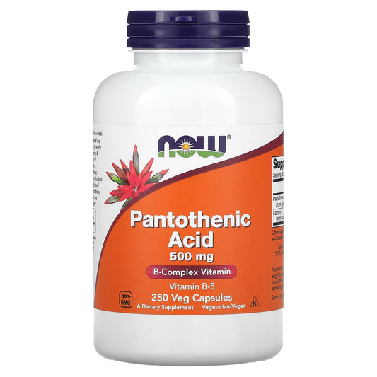 NOW Foods-Pantothenic Acid-500 mg-250 Veg Capsules