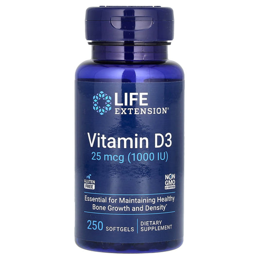 Life Extension-Vitamin D3-25 mcg (1,000 IU)-250 Softgels