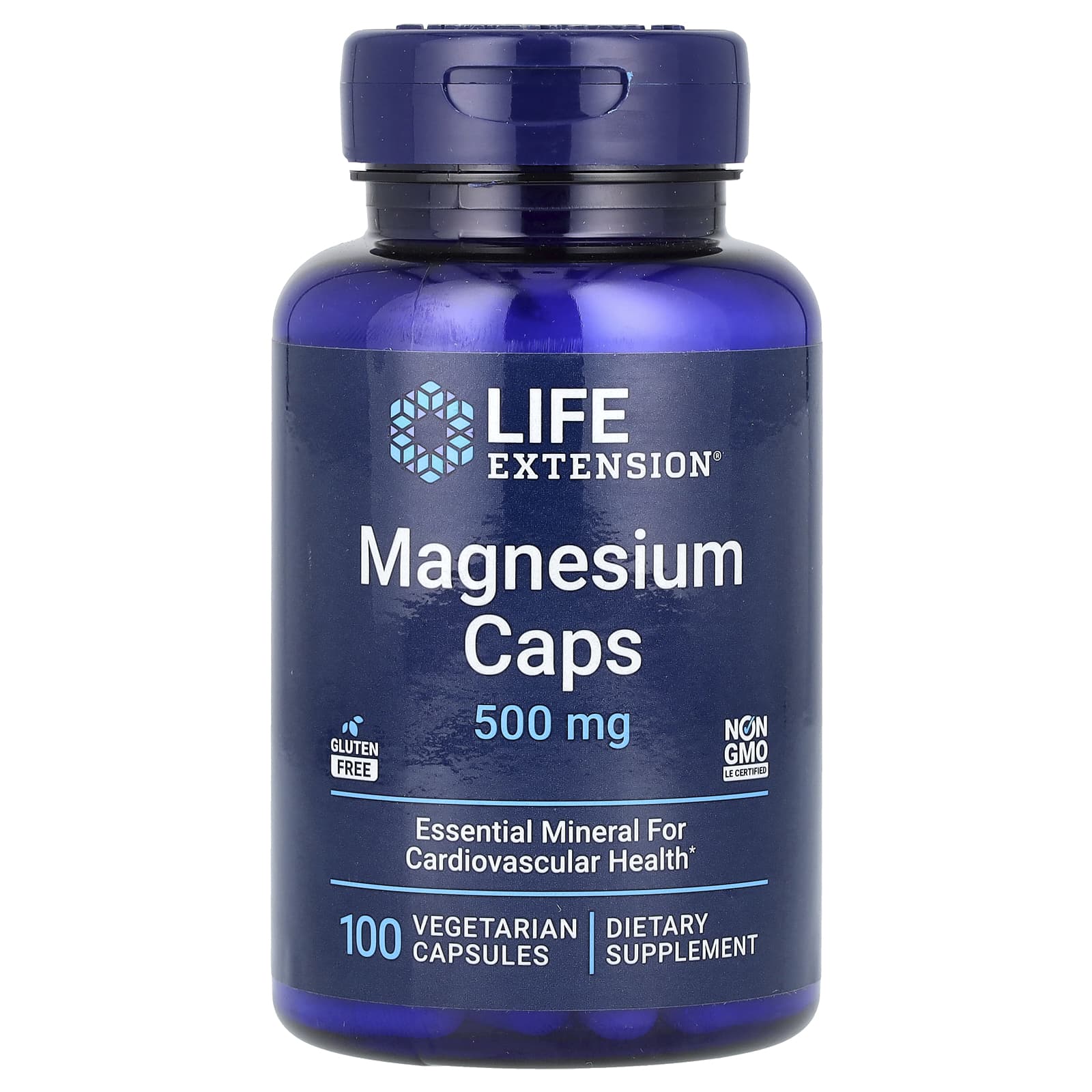 Life Extension-Magnesium Caps-500 mg-100 Vegetarian Capsules