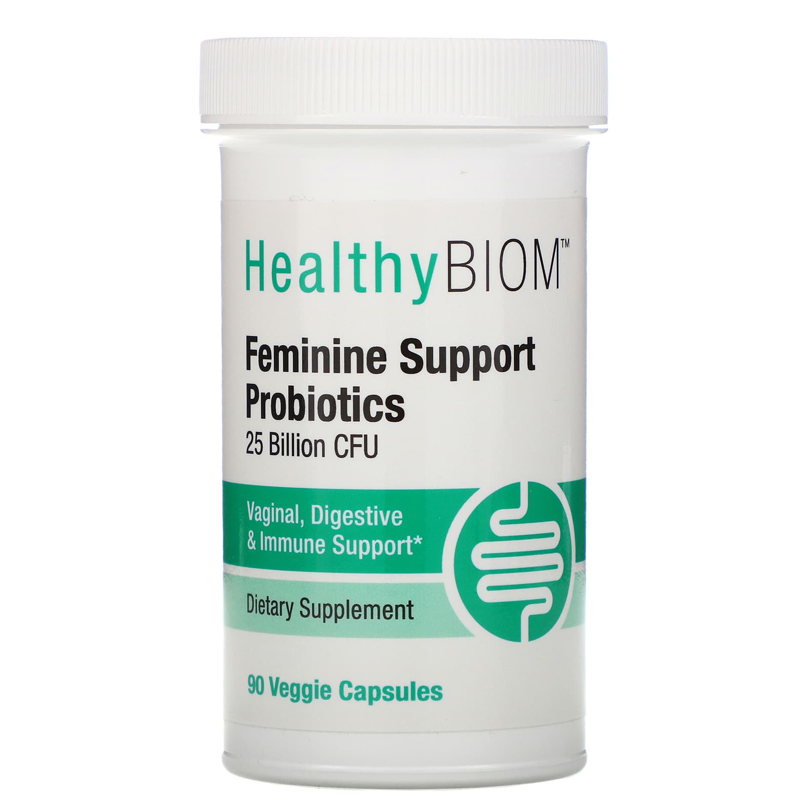 HealthyBiom-Feminine Support Probiotics-25 Billion CFUs-90 Veggie Capsules