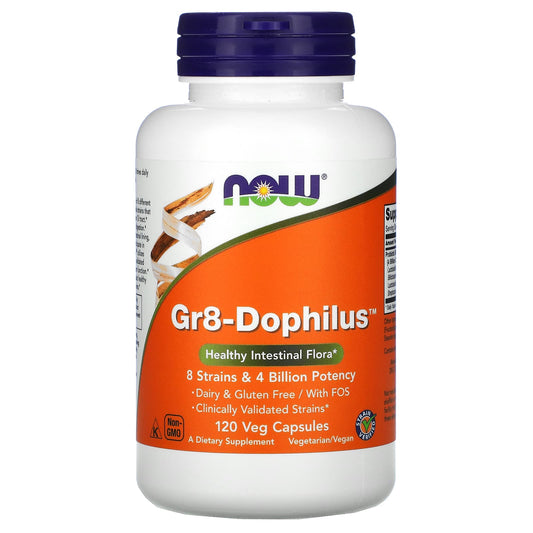 NOW Foods-Gr8-Dophilus-120 Veg Capsules