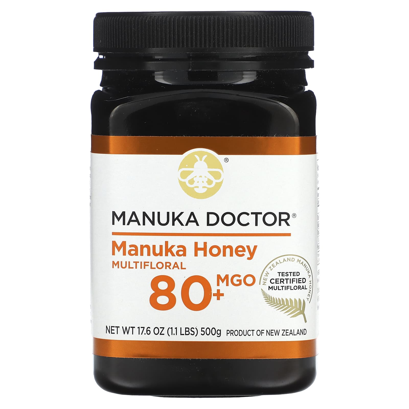 Manuka Doctor-Manuka Honey Multifloral-MGO 80+-17.6 oz (500 g)