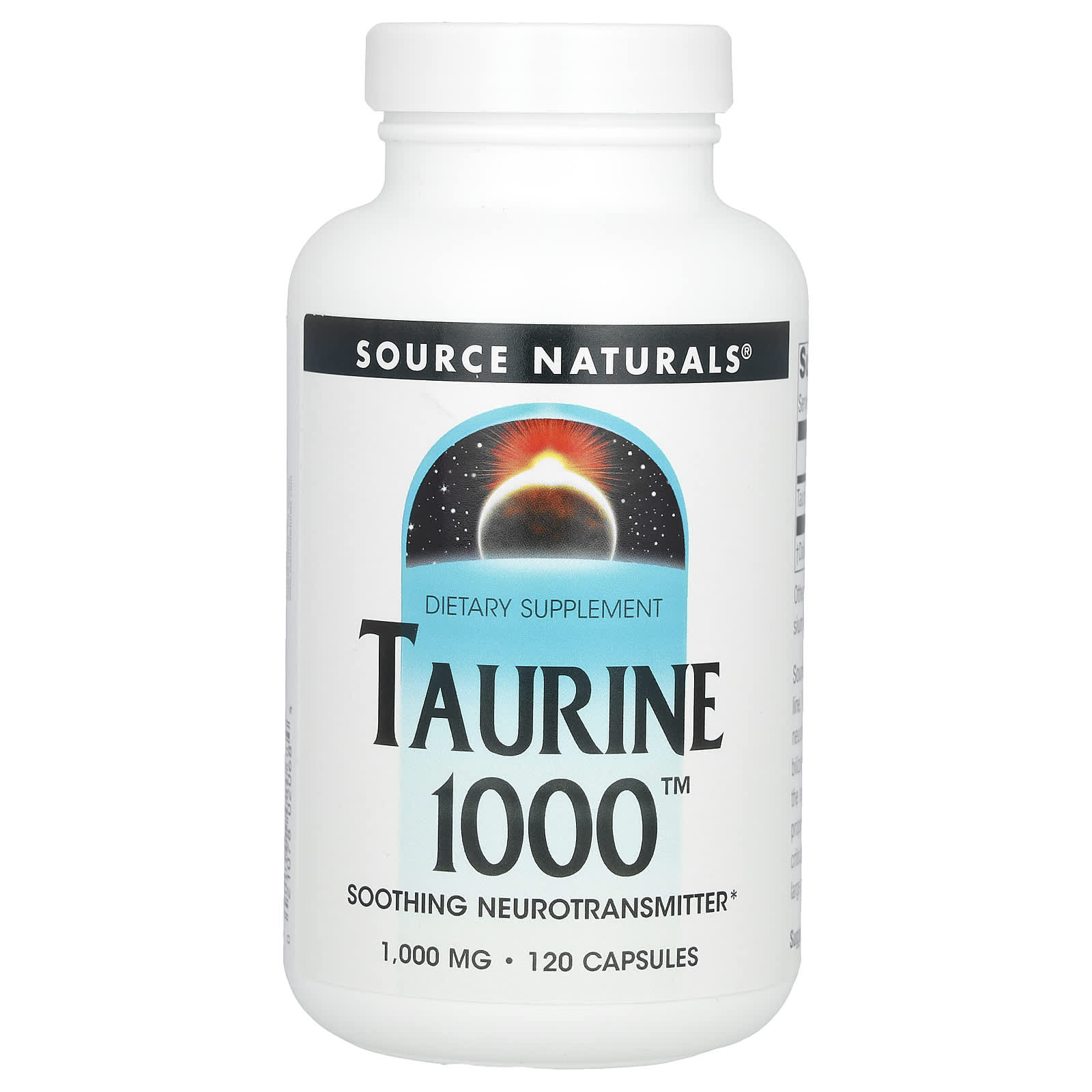 Source Naturals-Taurine 1000-1,000 mg-120 Capsules