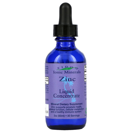Eidon Ionic Minerals-Ionic Minerals-Zinc-Liquid Concentrate-2 oz (60 ml)