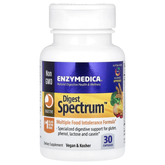 Enzymedica-Digest Spectrum-Multiple Food Intolerance Formula-30 Capsules