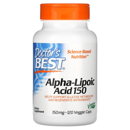 Doctor's Best-Alpha-Lipoic Acid 150-150 mg-120 Veggie Caps