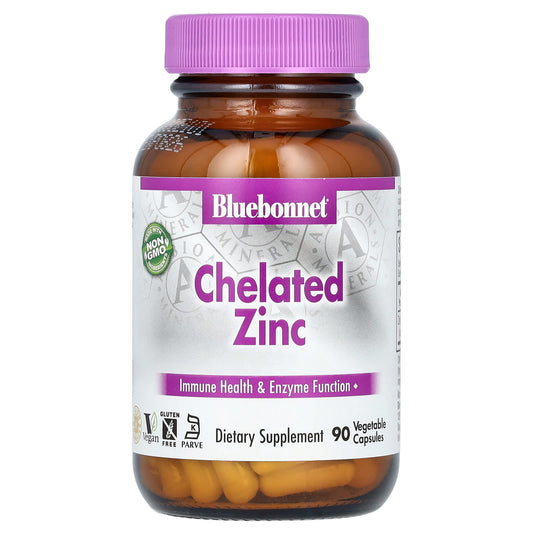 Bluebonnet Nutrition-Chelated Zinc-90 Vegetable Capsules