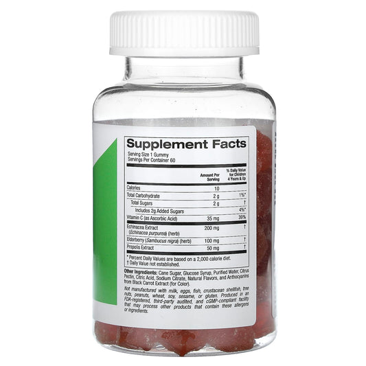 California Gold Nutrition, Propolis & Echinacea For Children, No Gelatin, Natural Raspberry Flavor, 60 Vegetarian Gummies