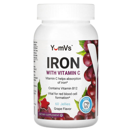 YumV's-Iron with Vitamin C-Grape -60 Jellies