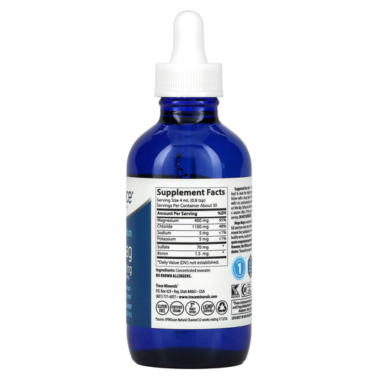 Trace Minerals ®, Low Sodium Mega-Mag, 400 mg, 4 fl oz (118 ml)