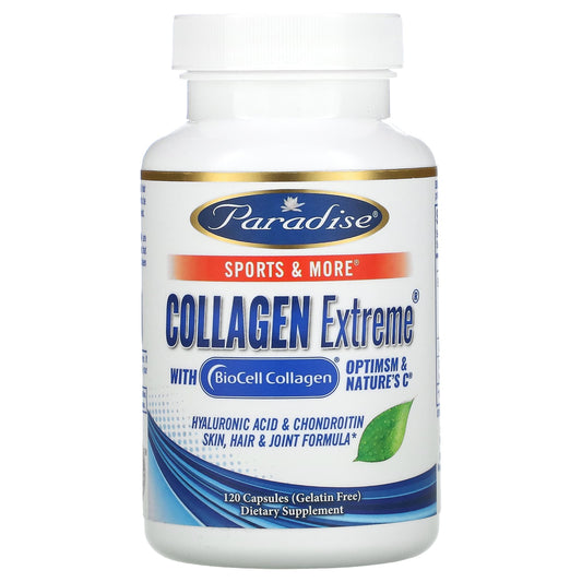 Paradise Herbs-Collagen Extreme with BioCell Collagen-OptiMSM & Nature's C-120 Capsules