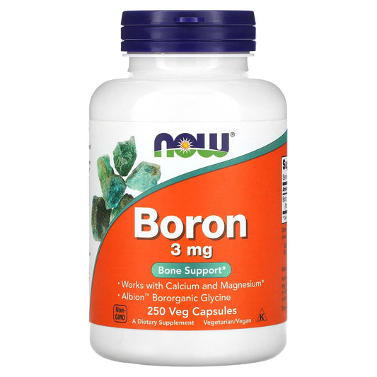NOW Foods-Boron-3 mg-250 Veg Capsules